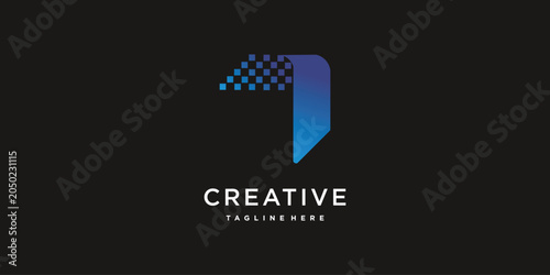 arrow design idea with technology concept