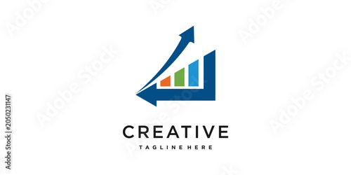 financial design idea with modern creative concept