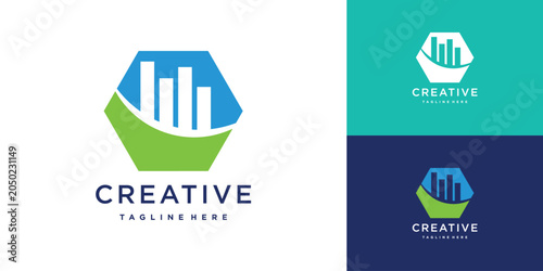financial design idea with modern creative concept