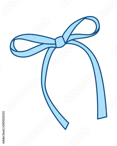 Blue Bow Knot Isolated Vector Illustration. Perfect for design projects, crafting, and decoration needs.