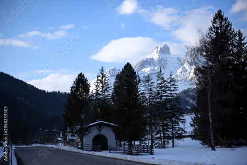 Winter in an Austrian Alpine village