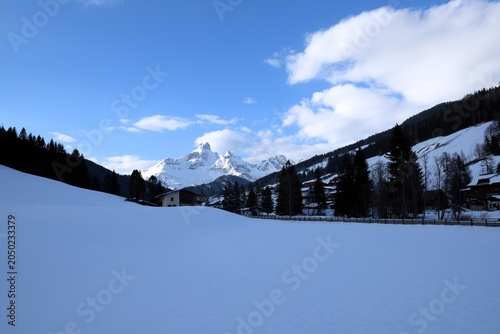 Winter in an Austrian Alpine village