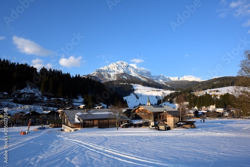 Winter in an Austrian Alpine village