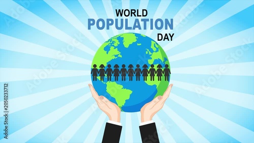 World Population Day Globe Animation