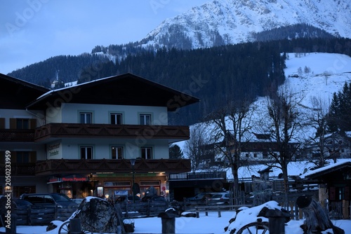 Alpine villages in winter