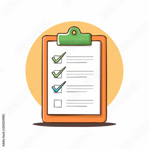 Clipboard with checklist and checkmarks