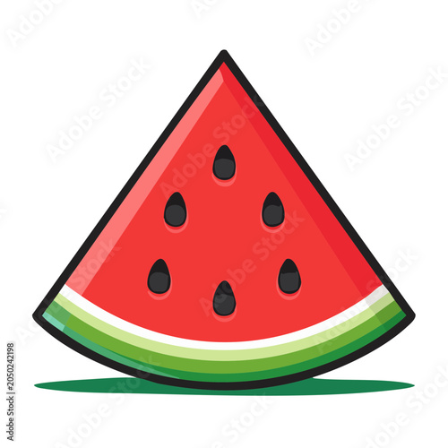 Slice of watermelon with seeds