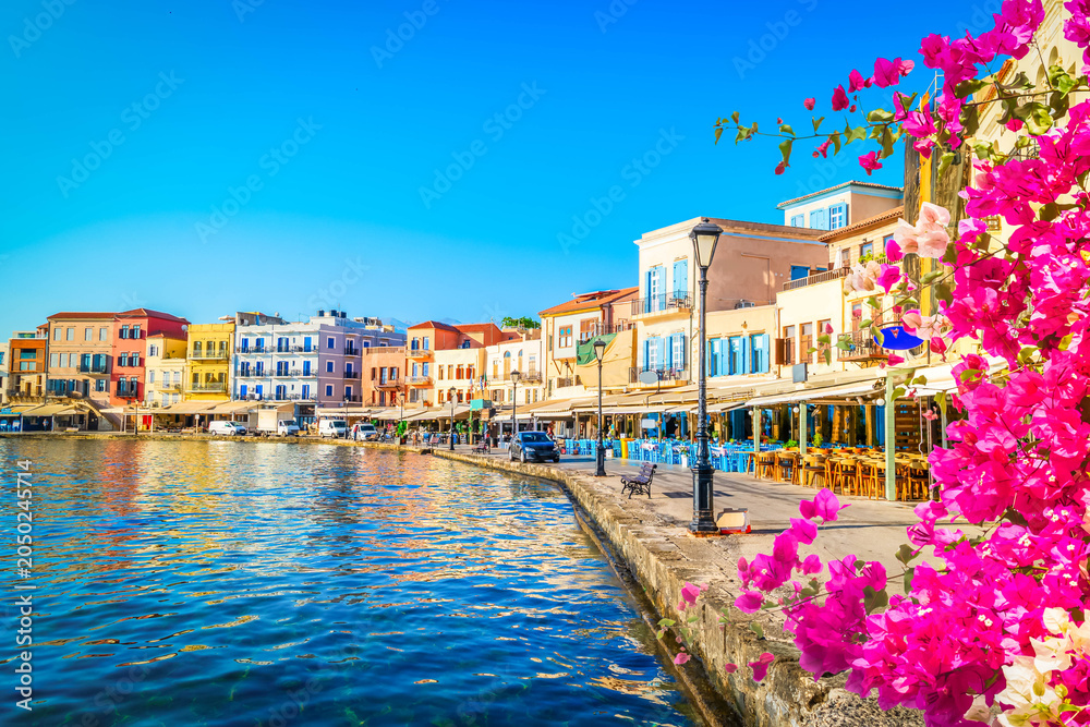 Obraz premium venetian habour of Chania, Crete, Greece