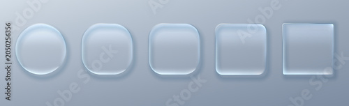 Obraz na płótnie Elegant liquid glass interface element with transparent glossy finish and frosted effect