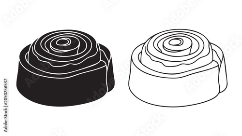 Foto gherkin pickle silhouette icon with line art rings