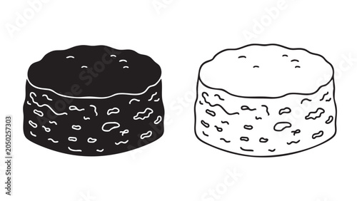 Foto rock with speckled texture in black and white