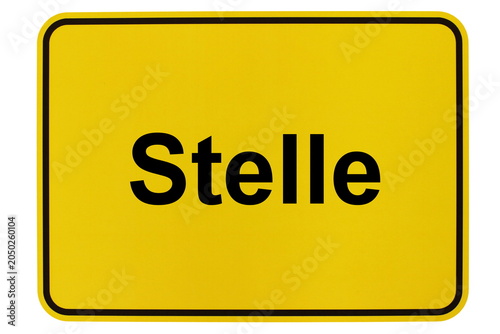 Illustration eines Ortsschildes der Gemeinde Stelle in Niedersachsen	