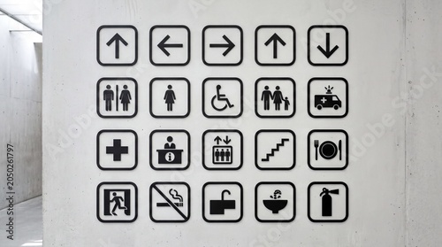 universal symbols, a collection of simple pictograms designed for effective wayfinding