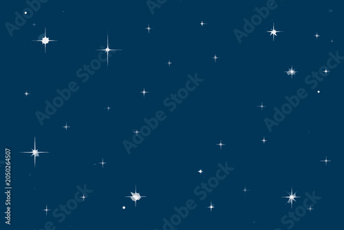 Принти на полотні Star field pattern with glowing points on a dark blue background