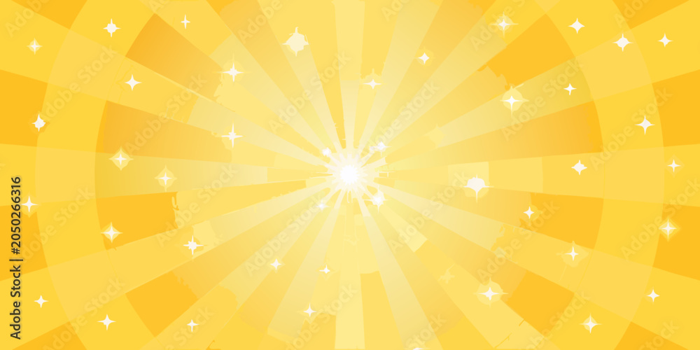 Fototapeta premium Golden sunburst background with radiating lines and sparkling highlights