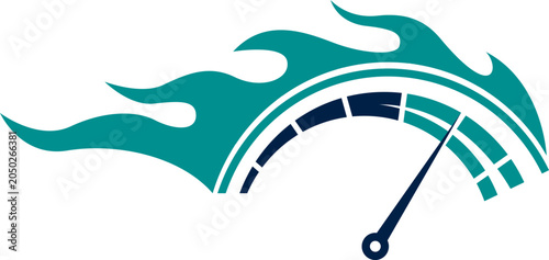 Quadro em tela Speedometer icon collection