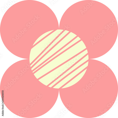 Pink flower vector