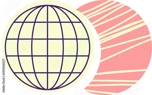colorful Srible Globe