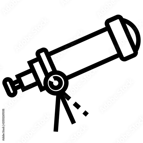 Telescope icon vector