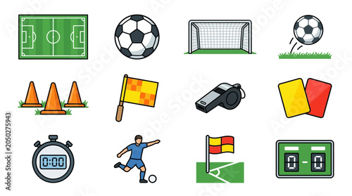 Foto Soccer Football Sport Game Icons.