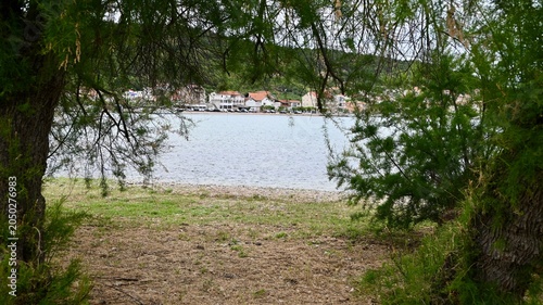 Bild auf Leinwand lake and trees