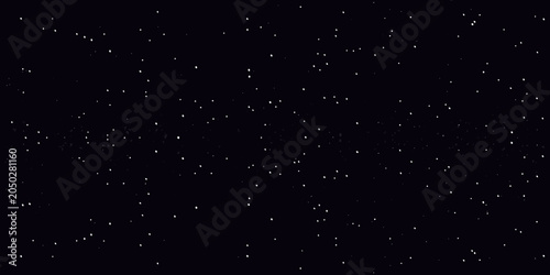 Bild auf Leinwand Starry night sky illustration with scattered white points on black background