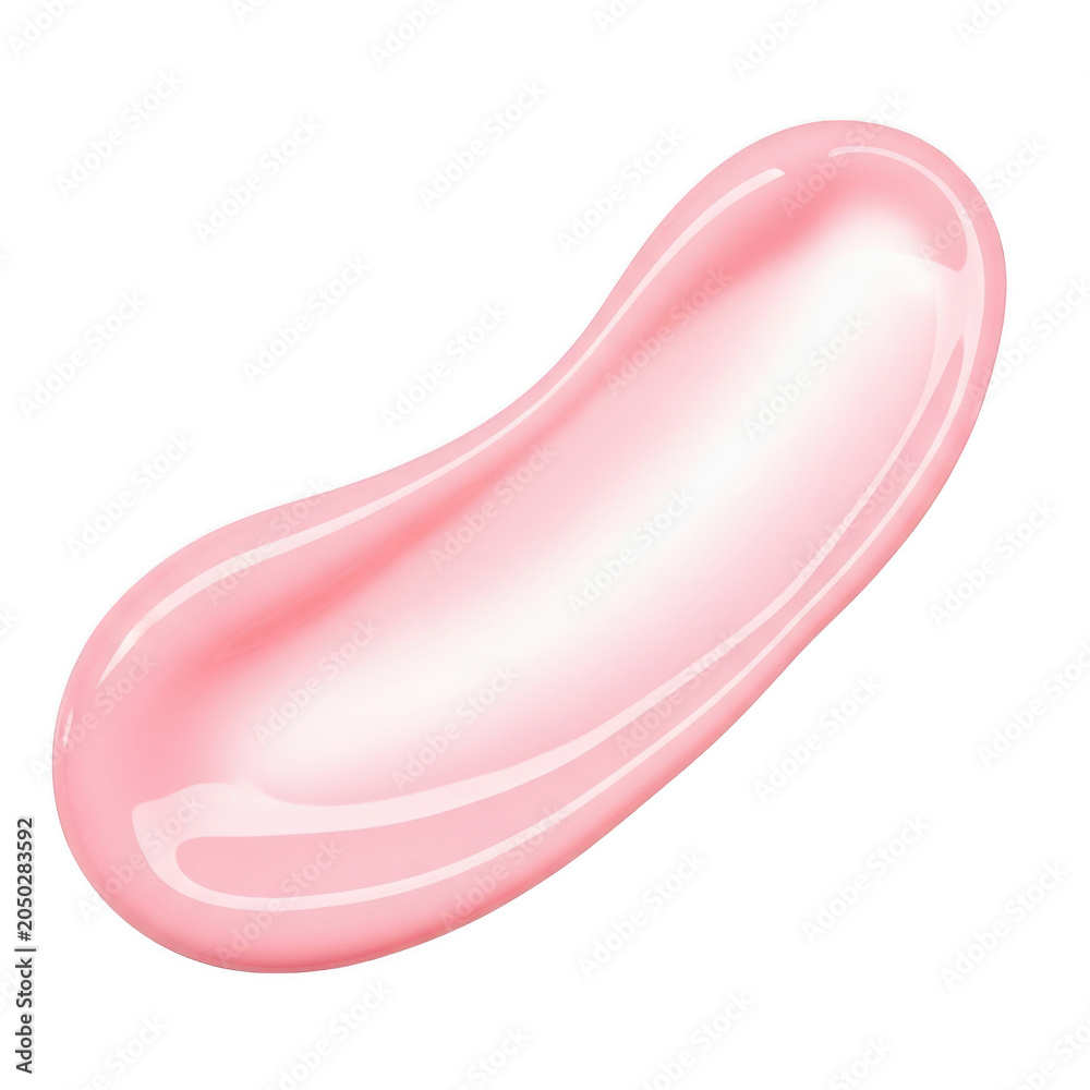 Fototapeta premium Pink shiny blob shape isolated on plain background
