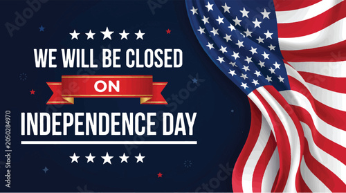 Foto Independence day business closure notice