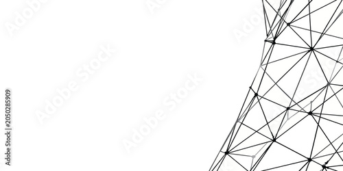 Abstract background vector featuring a high voltage electric transmission pylon and steel wire cables structure against a blue industrial power supply sky.