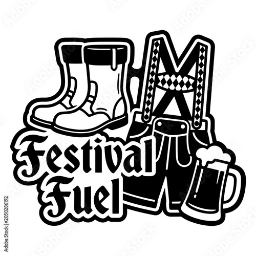Fotografía Festival fuel boots lederhosen and beer design