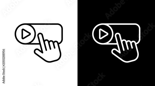 Fotografía Subscribe  White Icon Set Design