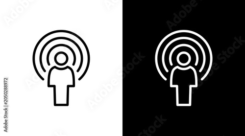 Foto Host  White Icon Set Design