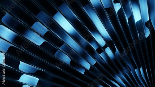 Cool ribbed glass background with gradient light pattern
