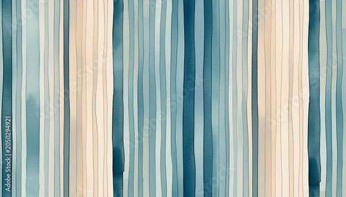 a trendy striped seamless pattern with a vertical watercolor texture the soft blue and beige palette evokes a coastal and marine ambiance