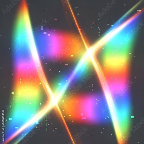 Vibrant Colorful Light Streaks Abstract Background.