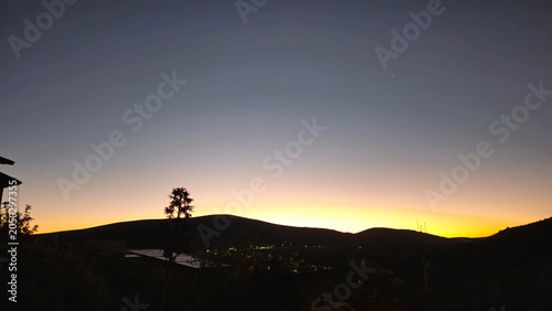 A beautiful sunset over the mountains of Minas Gerais.