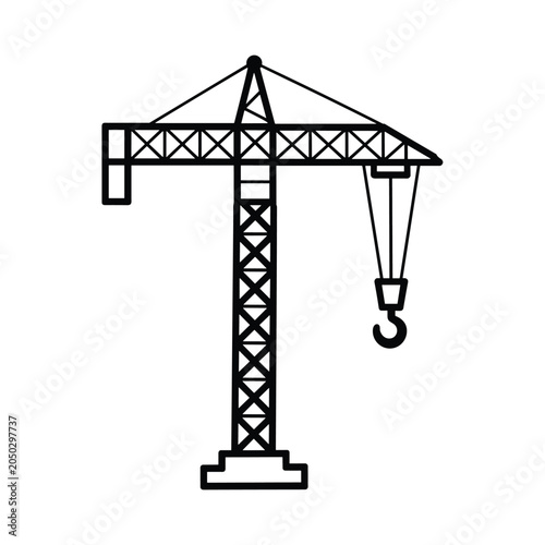 Construction Crane Icon vector illustration