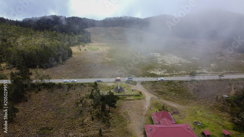 Photos vista erea montaña  constanza republica dominicana