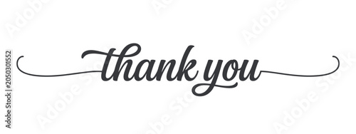 Canvastavla Elegant Script  Thank You with Flourishes calligraphy