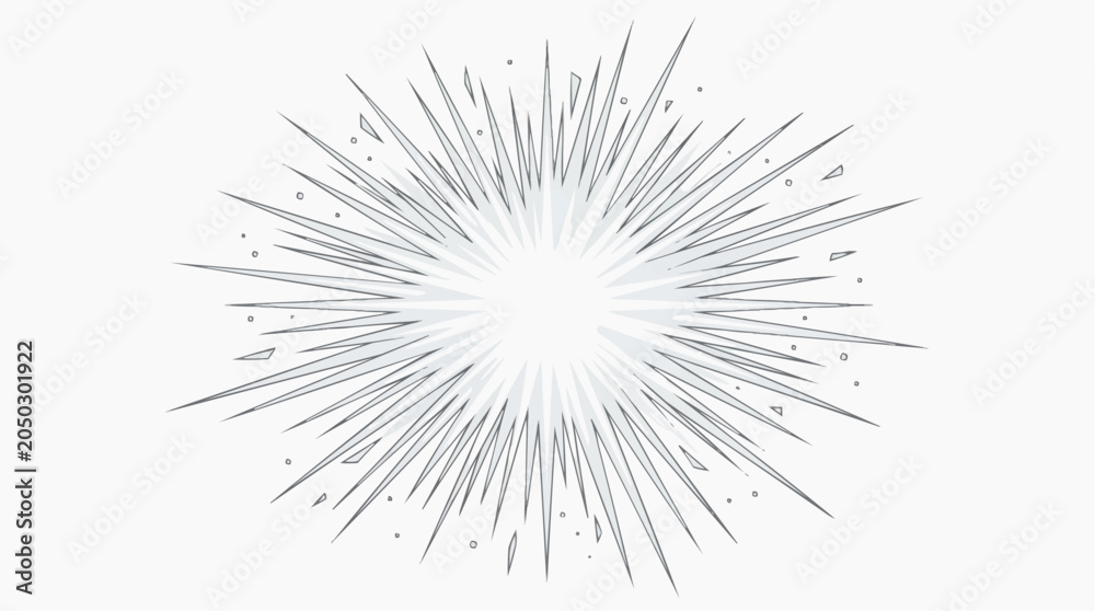 Naklejka premium An explosion of light and energy for the concept of dynamic motion and impact.
