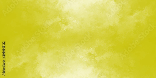 Tableau sur toile Yellow watercolor wash background with blurred texture and soft gradients a pain