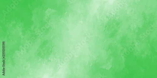 Tableau sur toile Green watercolor wash background with blended shades and soft diffused textures