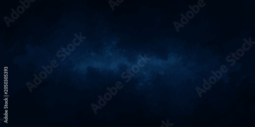 Vászonkép Dark blue watercolor texture with mottled cloud like shapes and subtle granular