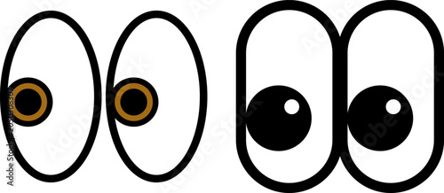 Eyes Icon Isolated on White Background Vision and Visibility Symbol