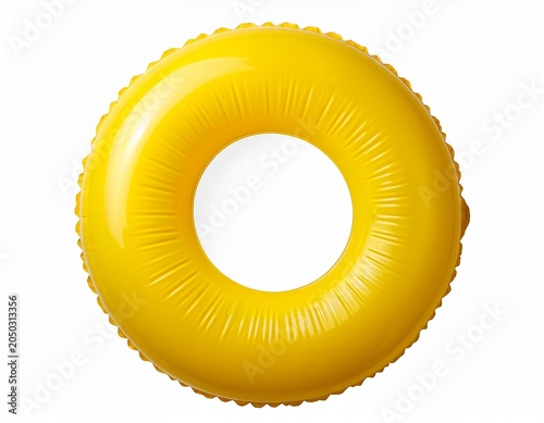 round yellow pool float yellow pool float inflatable top view flat lay isolated inflatable float for summertime activities and fun yellow pool float