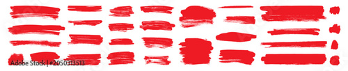 Foto Bold red brush paint strokes