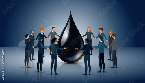 Oil Drop Generated illustration 