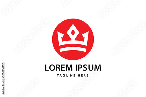 Royal crown badge luxury vector logo design template
