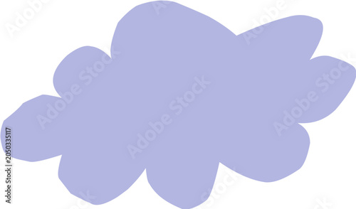 Bild auf Leinwand Abstract hand drawn cloud organic shape for border, background and seamless patt