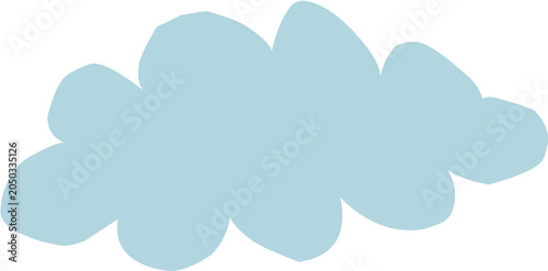 Abstract hand drawn cloud organic shape for border, background and seamless pattern